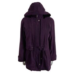IZZI Outerwear Hooded Coat Women Size M Purple Winter Outer-coat